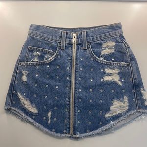 CARMAR denim sparkle skirt. only worn once. size 24